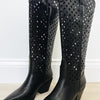 Deana Cut Out Western Boots - Black