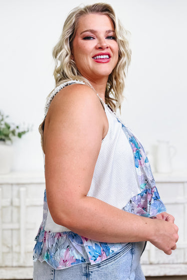 Keep The Shine Floral Tank Top - 2 Colors!