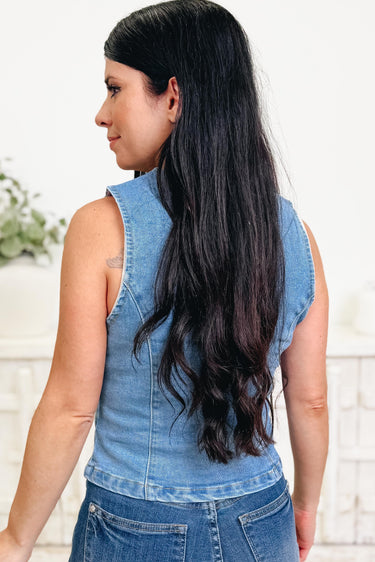 Sleek Rider Denim Vest
