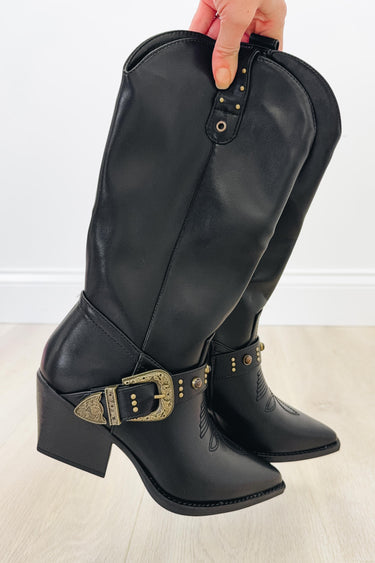 Jubilee Western Harness Boots - Black