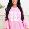 God Is Love Sweatshirt - Baby Pink