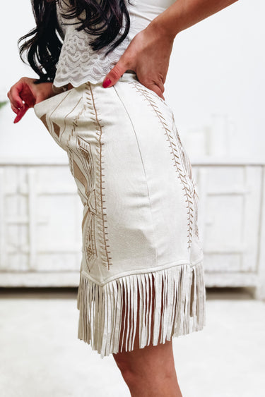 Desert Bloom Fringe Skirt