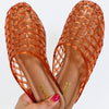 Wayne Lattice Weave Jelly Slip On - Orange