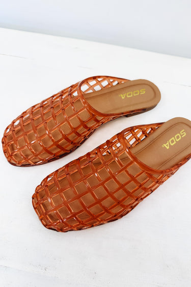 Wayne Lattice Weave Jelly Slip On - Orange