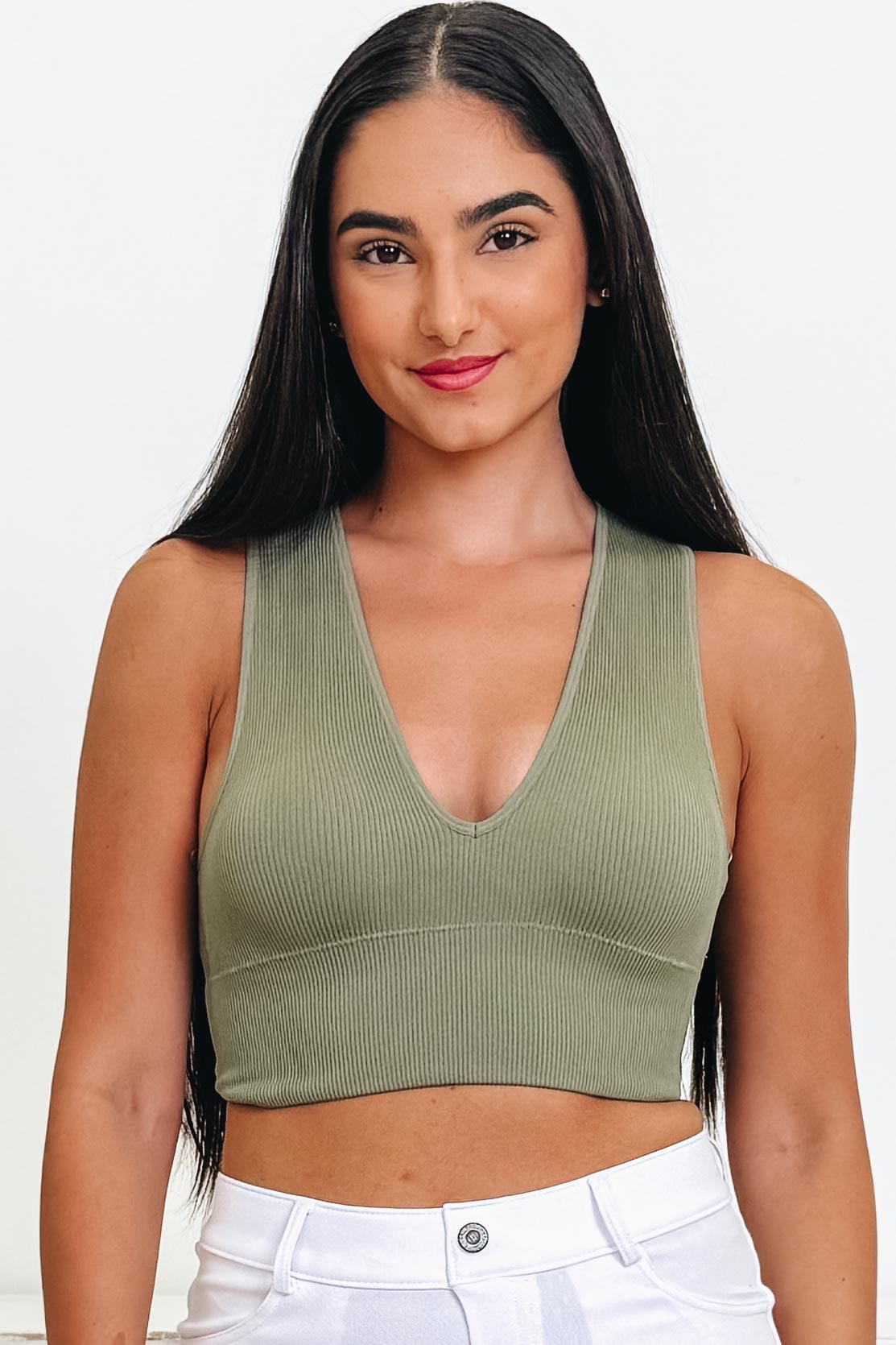 Like Love Ribbed Built In Bra Tank Top - 5 Colors!