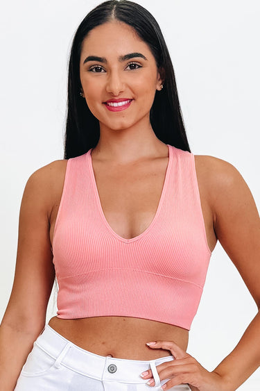 Like Love Ribbed Built In Bra Tank Top - 5 Colors!