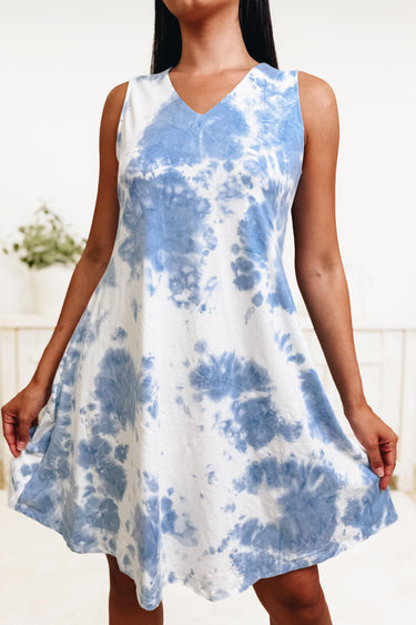 Fit & Flared Tie Dye Dress - 2 Colors!