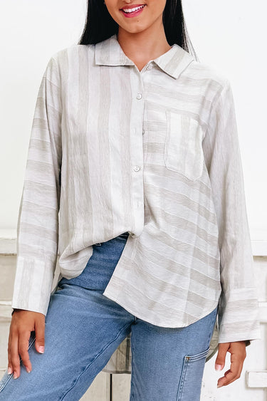 Everything I Want Stripe Button Down Top