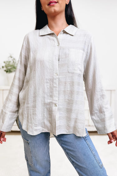 Everything I Want Stripe Button Down Top