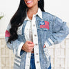 Dreamin Of Red White & Blue Denim Jacket