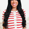 Count Your Stripes Button Down Top - 4 Colors!