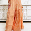 Natural Expression Wide Leg Pants - Coral