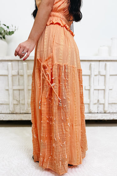 Natural Expression Wide Leg Pants - Coral