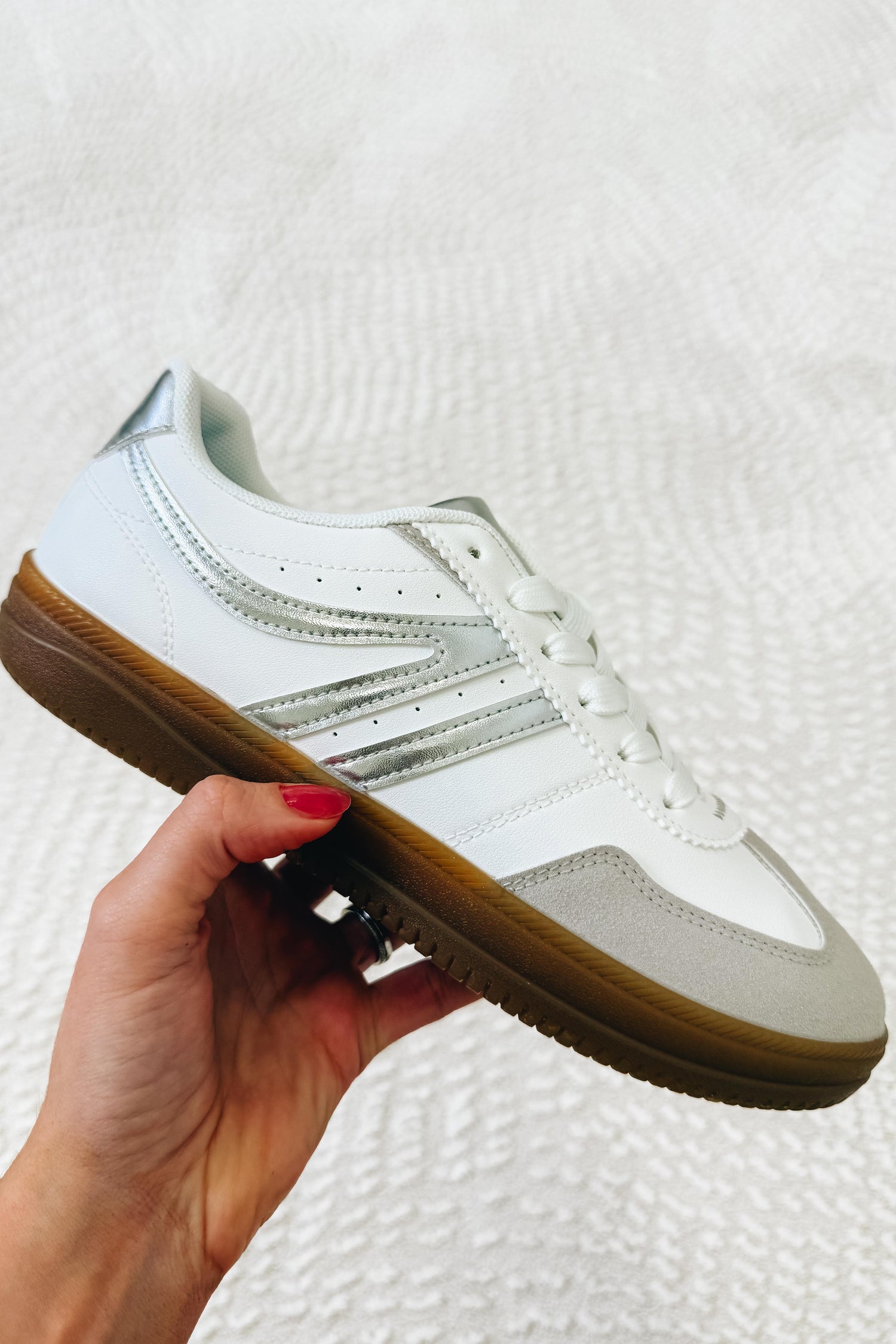 Gana Retro Gum Sole Sneakers - Silver