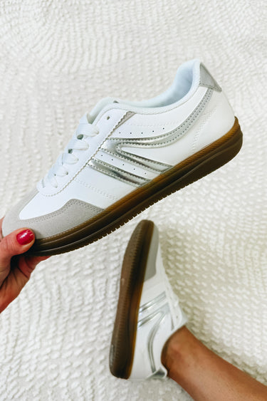 Gana Retro Gum Sole Sneakers - Silver