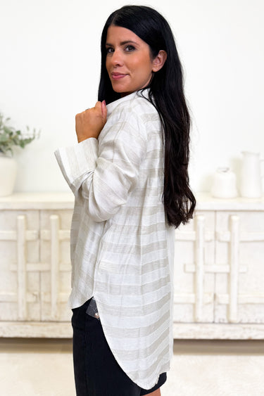 Everything I Want Stripe Button Down Top