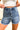 Braided Together Denim Shorts - Denim Blue