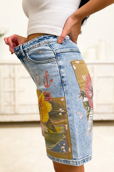 Sweet Sunshine Patchwork Bermuda Shorts
