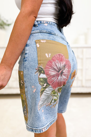 Sweet Sunshine Patchwork Bermuda Shorts