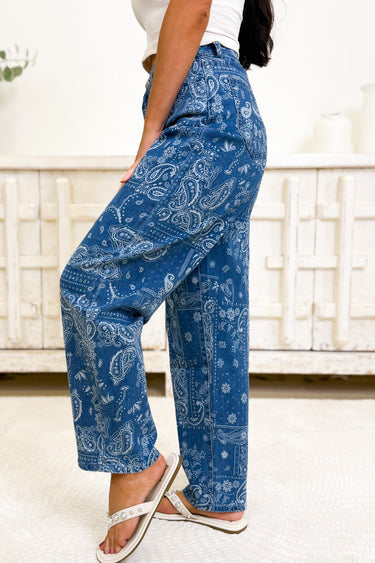 Boho Belle Barrel Jeans - Dark Wash