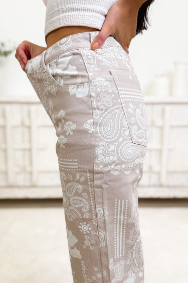 Island Groove Denim Pants - Taupe
