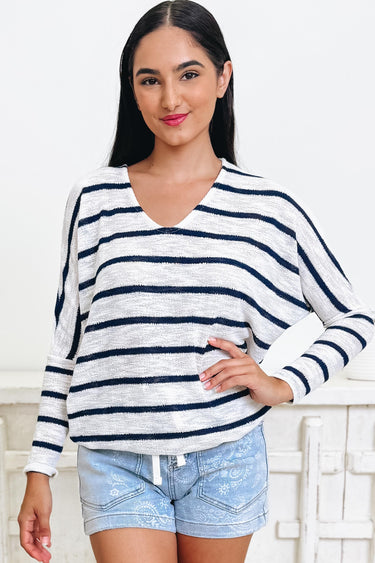 All On The Lines Top - 3 Colors!