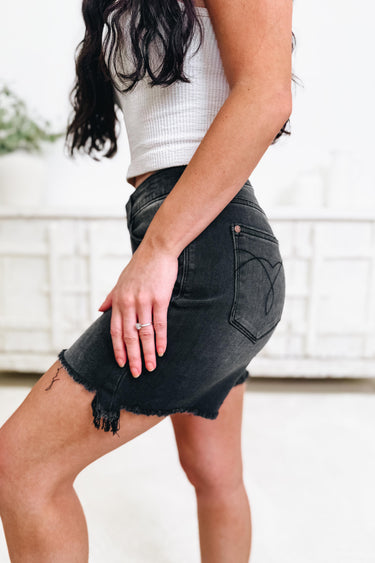 Double Dutch By Judy Blue - Denim Shorts - Black