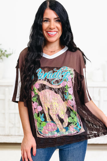 Paradise Dreamer Lace Graphic Tee - 2 Colors!