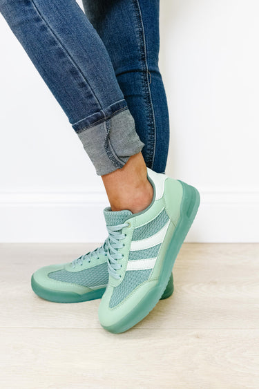 Direct Double Stripes Design Sneakers - Mint