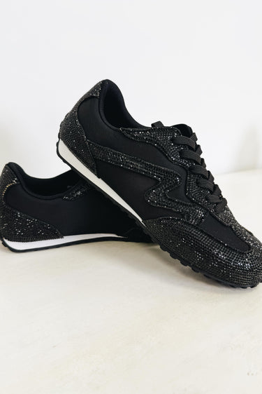 Express Rhinestone Sneakers - Black