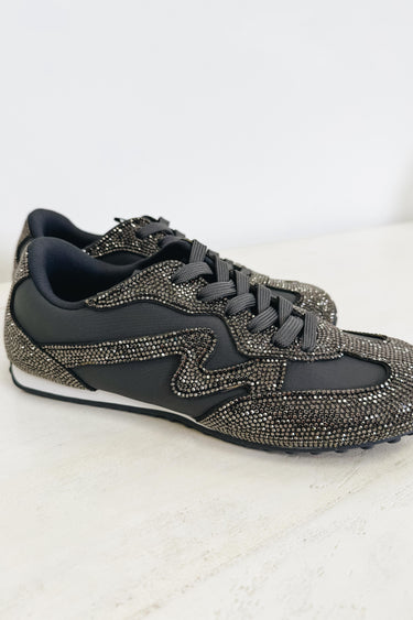 Express Rhinestone Sneakers - Grey