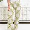 Keepin' It Groovin' Crochet Pants - Natural Green