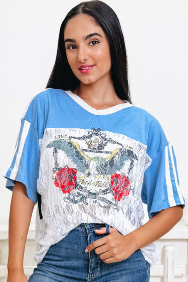 Long Live Rock N Roll Lace Graphic Tee - 3 Colors!