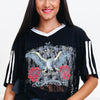 Long Live Rock N Roll Lace Graphic Tee - 3 Colors!