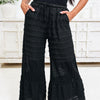 Laced To Embrace Floral Pants - Black