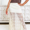 The Lexi Lace Skirt - Natural