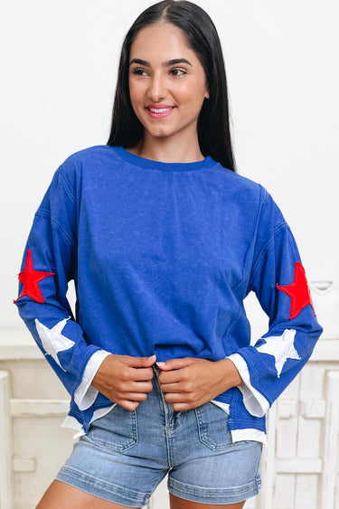 4th Of July Star Patch Top