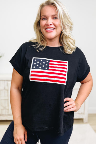 American Flag Patch Tee