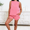 Independence Day Gingham Shorts Set