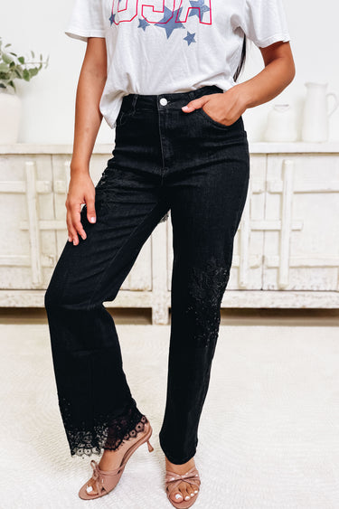 Sweet Piece By Denim BAR - Lace Straight Jeans
