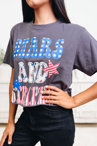 Stars and Stripes Graphic Tee - 2 Colors!