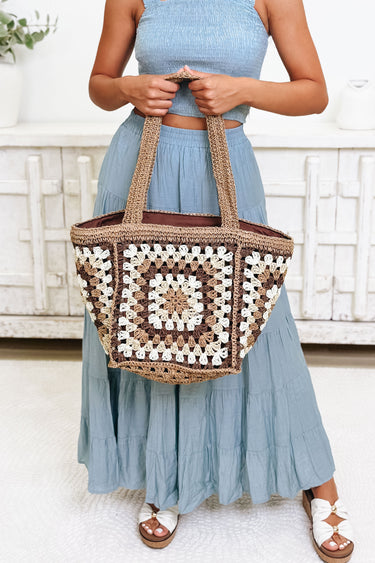 Vintage Granny Square Tote Bag