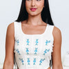 With The Floral Corset Tank Top