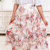 Ruffle & Bloom Floral Midi Skirt