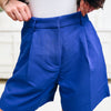 A Pleat So Sleek Shorts - Cobalt