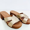 Alaya Platform Clog Sandal - Champagne