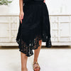 Feelin The Breeze Smocked Skirt - Black