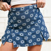 Clock Work Floral Skort - Indigo