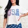 USA Floral Graphic Tee - 2 Colors!