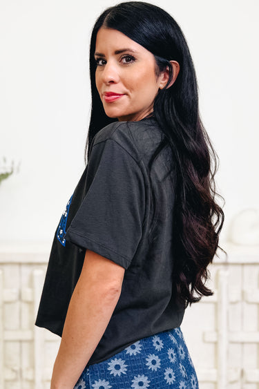 USA Floral Graphic Tee - 2 Colors!